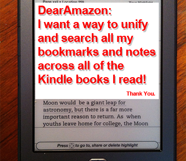 What Kindle Needs: Unified Cloud Storage of All Notes and Highlights