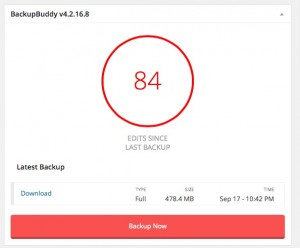 backupbuddy updates since last backup